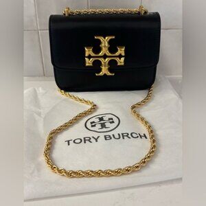 ⚡️⚡️⚡️FLASH SALE⚡️⚡️⚡️Tory Burch Eleanor Black and Tiramisu Brown Crossbody